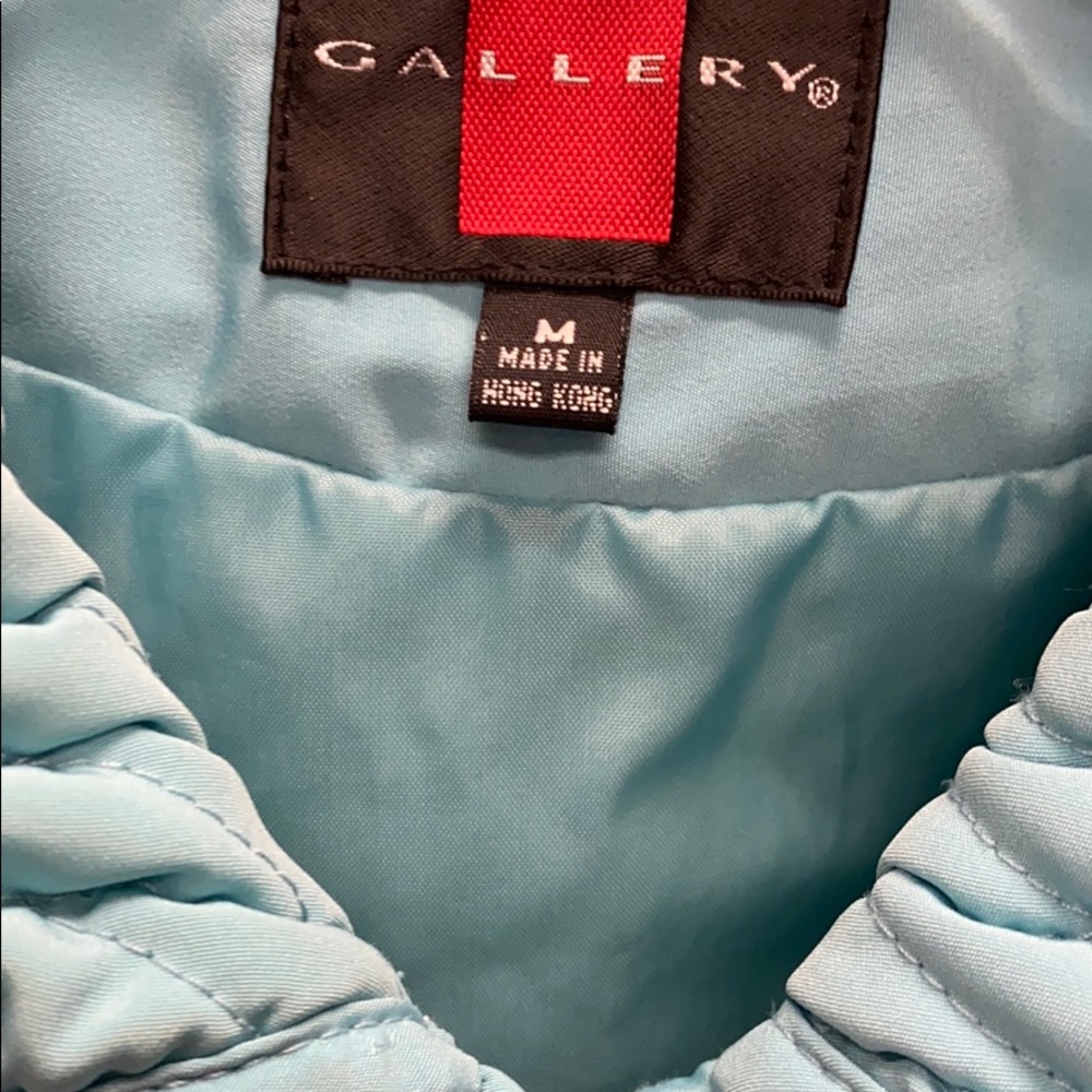 Gallery Quilted Blue Jacket Medium - image 2